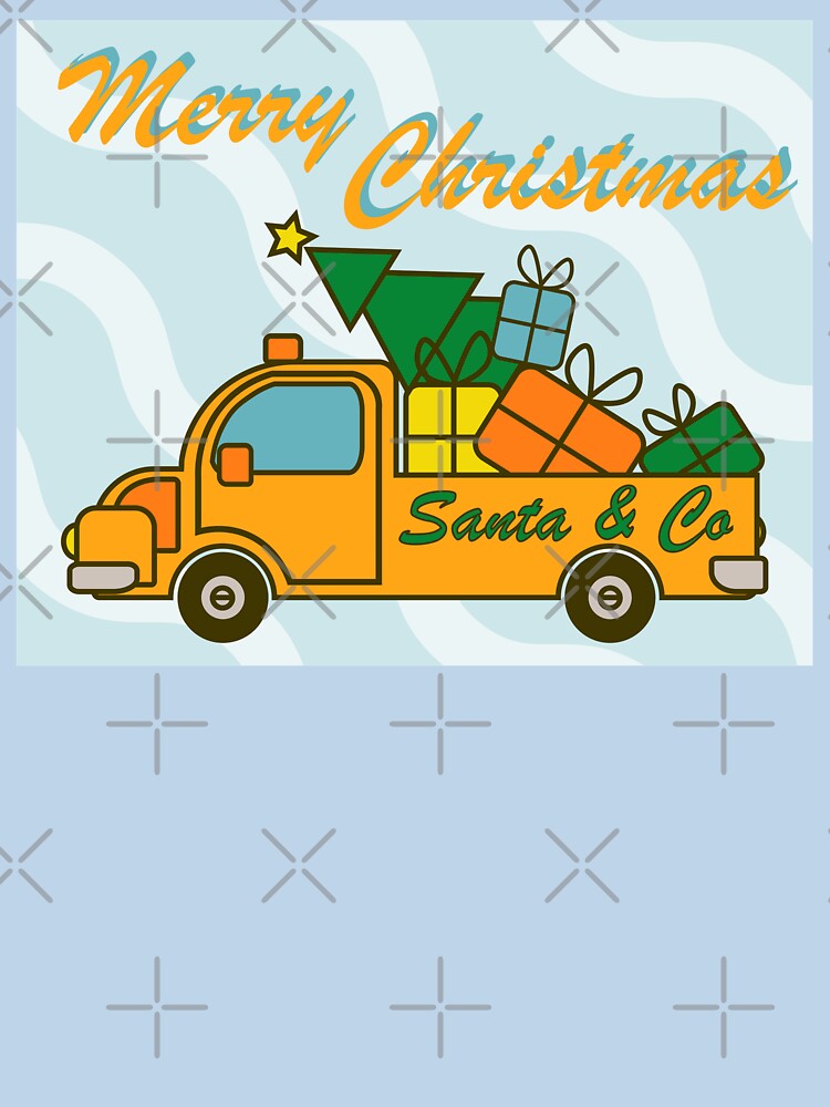 Yellow Christmas truck side view Merry Christmas by CutieBlue