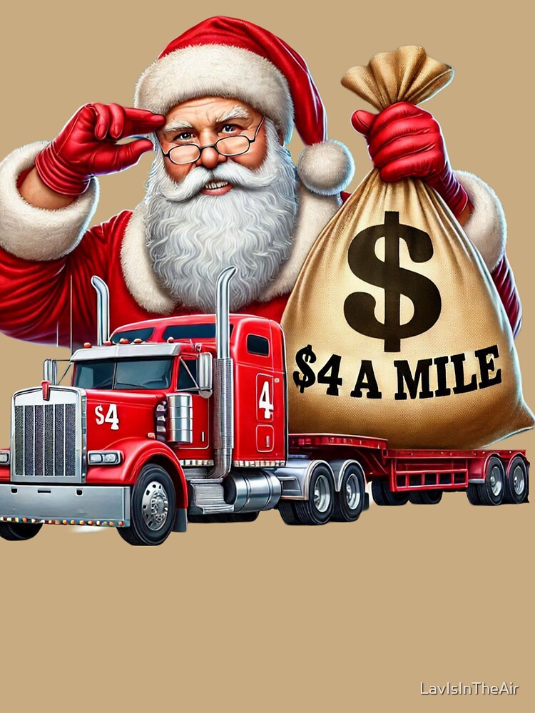 Funny Christmas Truck and Santa by LavIsInTheAir