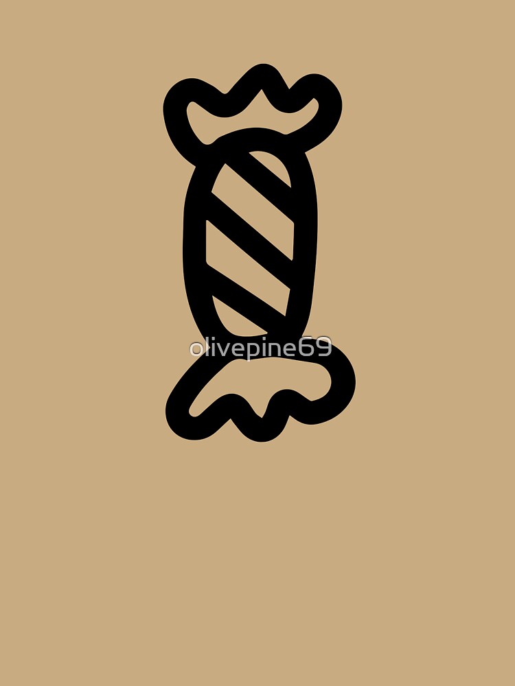 Wrapped candy silhouette symbol. Tasty sugar dessert food childish celebration. by olivepine69
