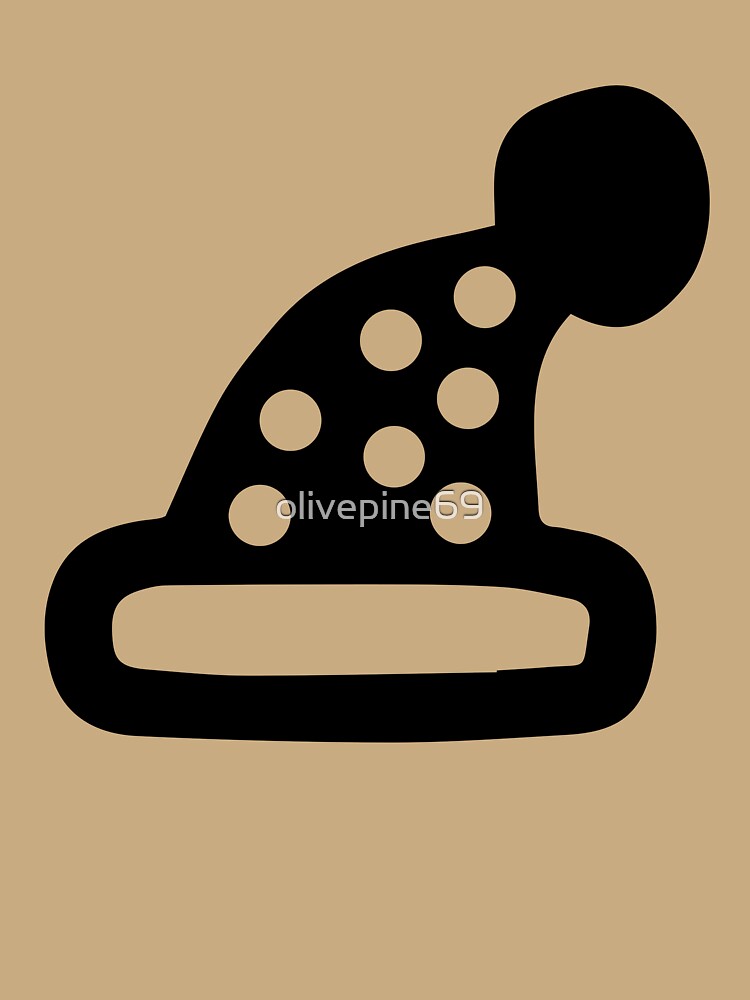 Santa Claus hat black silhouette vector. New year decoration costume. by olivepine69