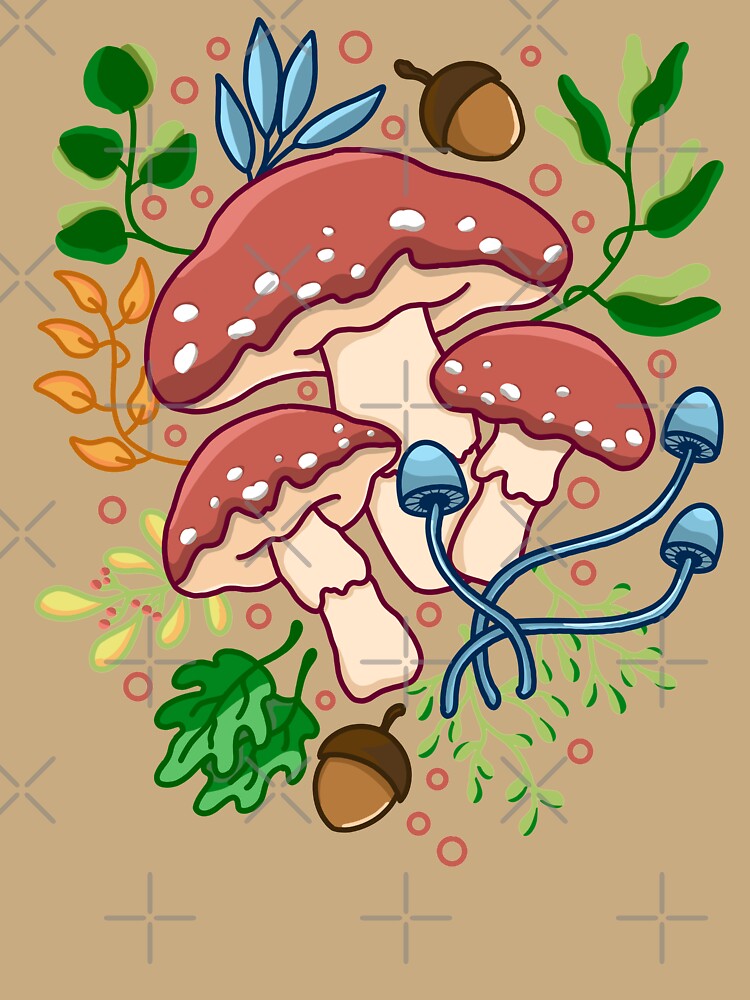 Mushroom and Floral by Kimprut