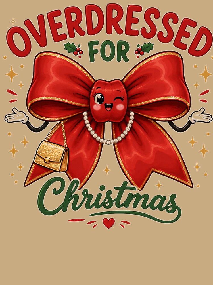 Overdressed for Christmas | Funny Christmas Bow by MotylekAnia