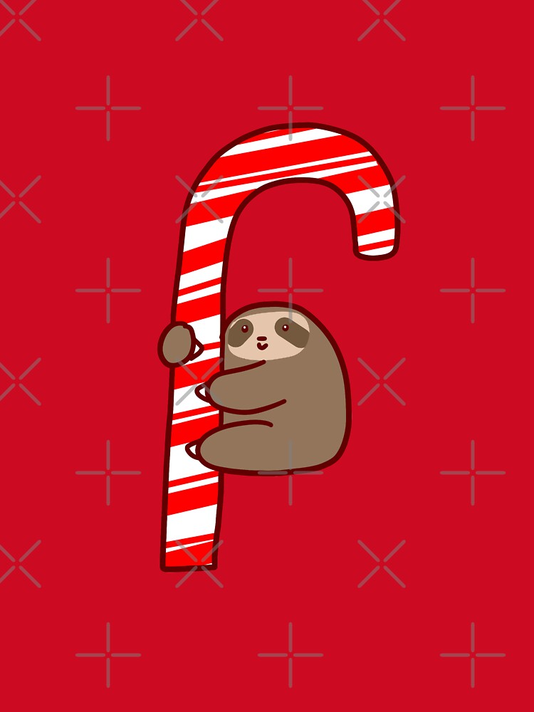 Sloth and Giant Candy Cane by SaradaBoru