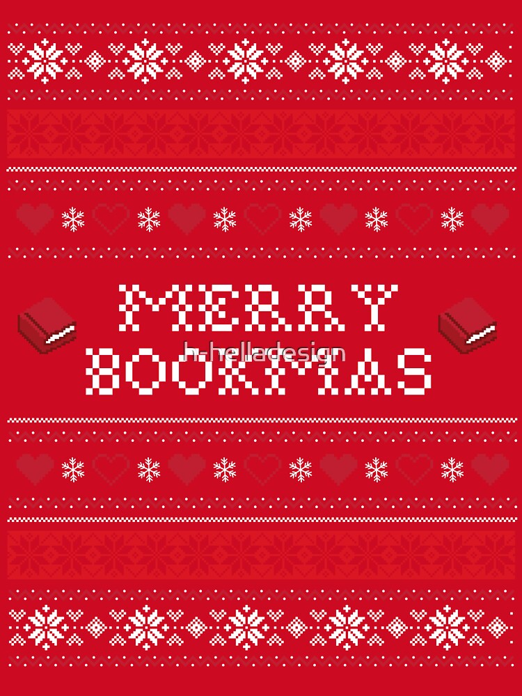 Merry bookmas pattern by h-helladesign