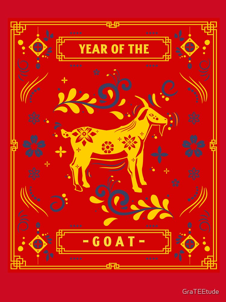 Year Of The Goat 羊年 Chinese Zodiac Chinese Lunar New Year 2027 by GraTEEtude