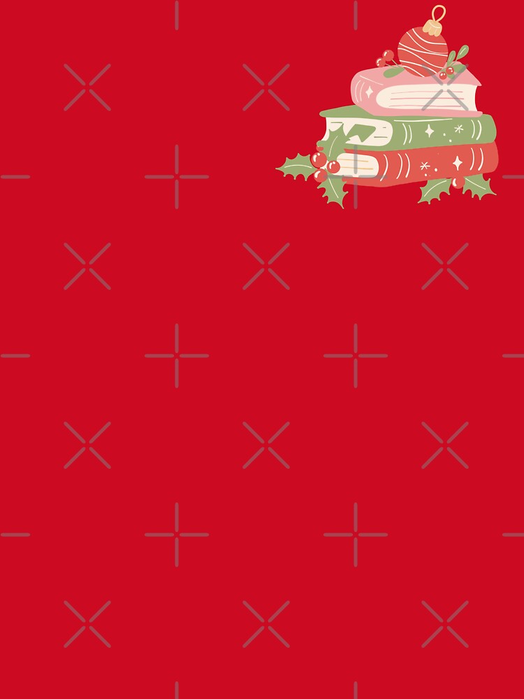 Girly Christmas book stack with ornaments sticker by KWZCreates