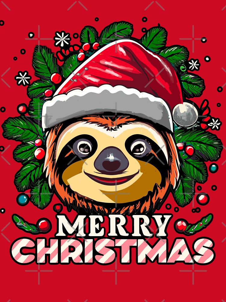 Funny Sloth Merry Christmas, sloth Christmas, funny sloth ver2 by AW2 Designs