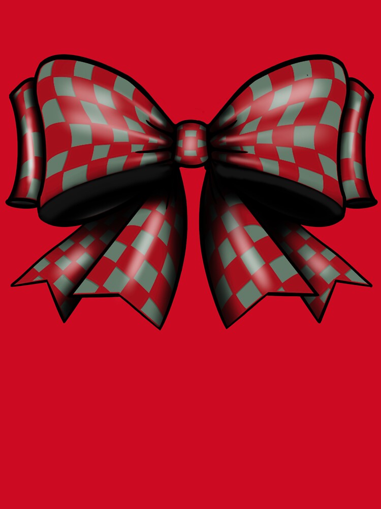 Red and green plaid bow by Emendi