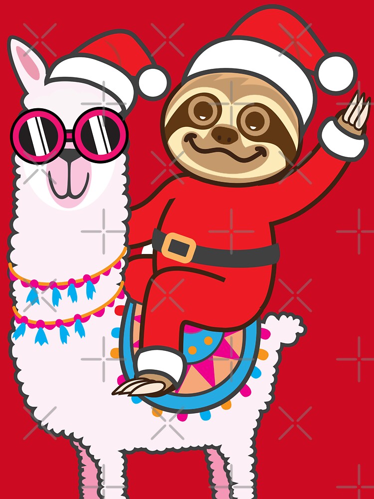 Sloth Santa Llama by plushism