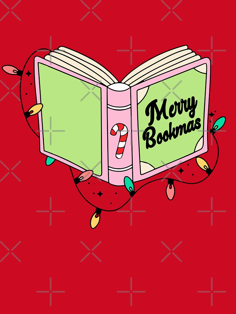 Merry Bookmas Open Book Christmas Kindle Bookish Winter by StickyBook