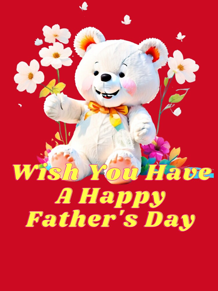 Wish You Have A Happy Father's Day - White Polar Giving A Flowers by ShopULove