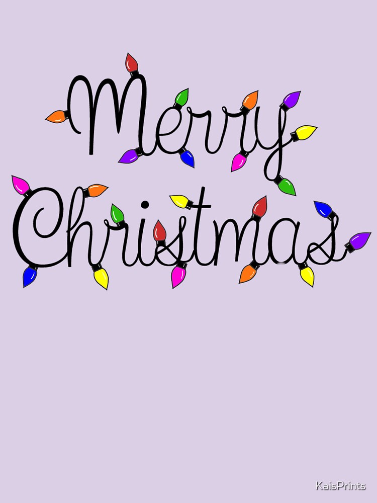 Merry Christmas with fairy lights by KaisPrints