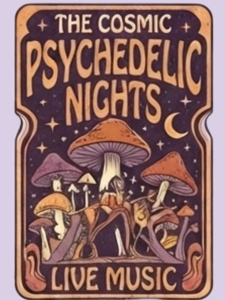 Vintage Cosmic Mushroom Poster by yanderedev