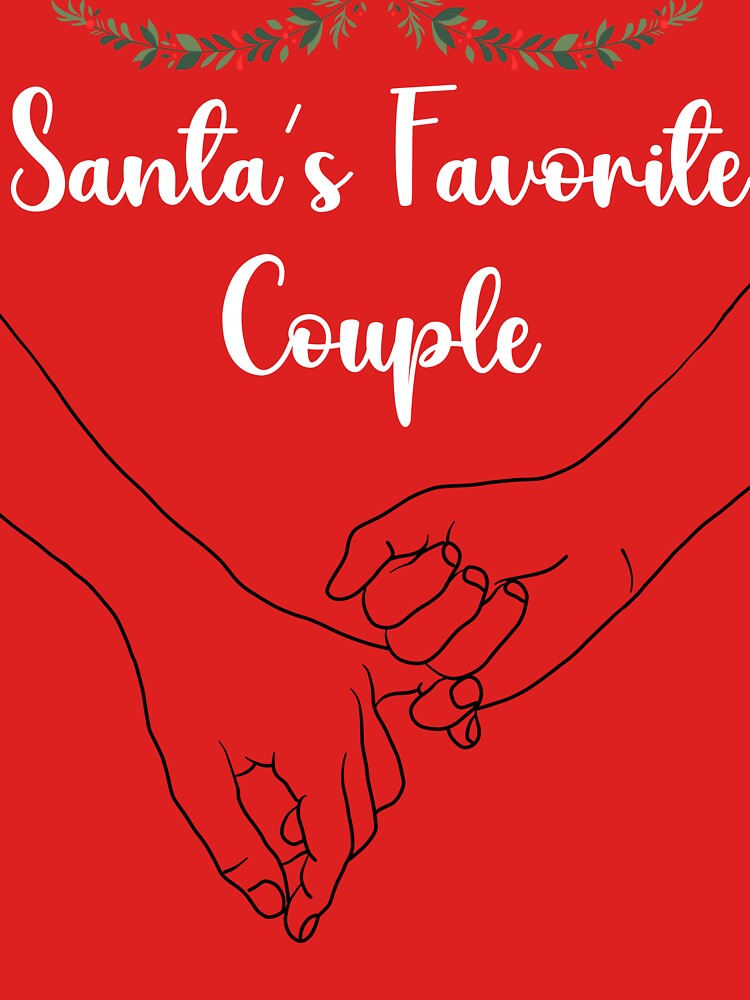 Santa's Favorite Couple Minimalist Quote Xmas by Pati-Design