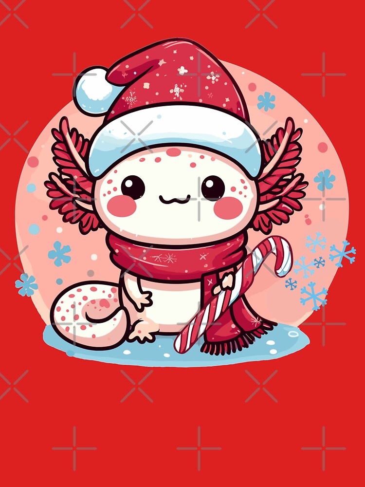 Christmas Axolotl - Kawaii Axolotl Greetings by JessArty ⭐⭐⭐⭐⭐