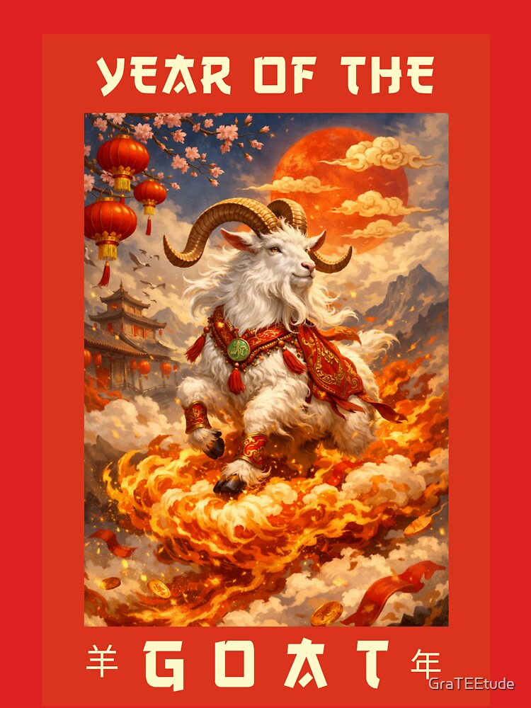 Year Of The Goat Chinese Zodiac 羊年 Chinese New Year 2027 by GraTEEtude