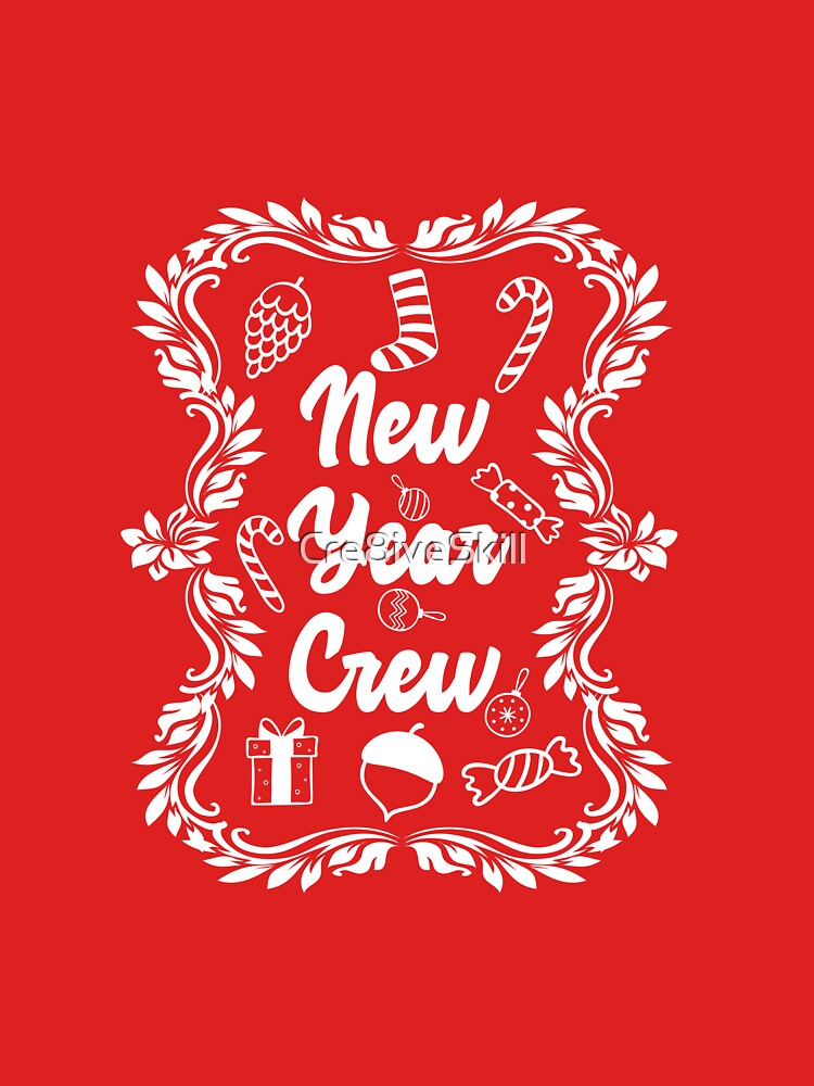 Floral Happy New Year Crew by Cre8iveSkill