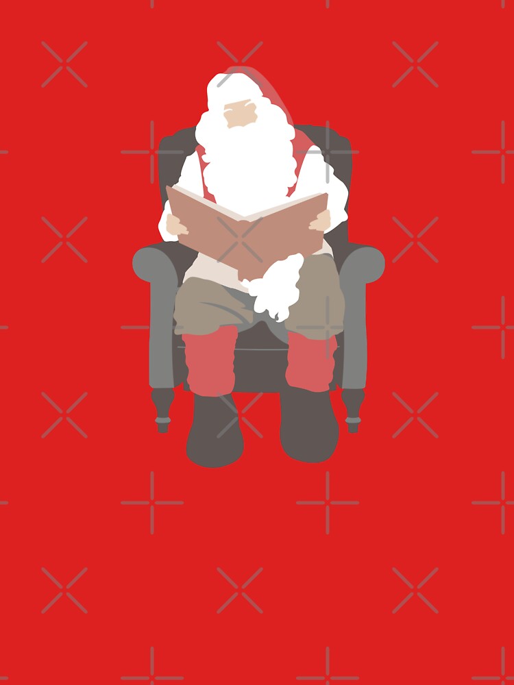 Bookish Reading Santa at Christmas by KWZCreates