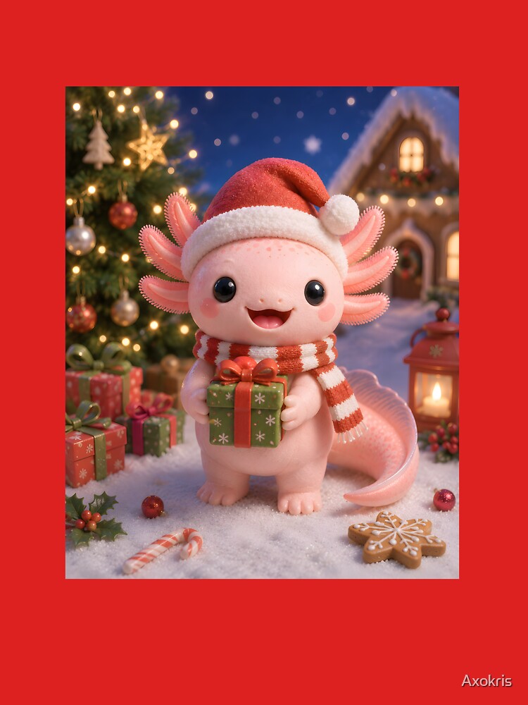 3D Christmas Axolotl by Axokris