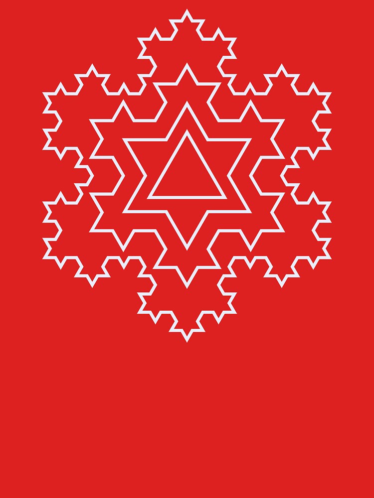 Koch Snowflake Fractal - White Outline by joshdbb