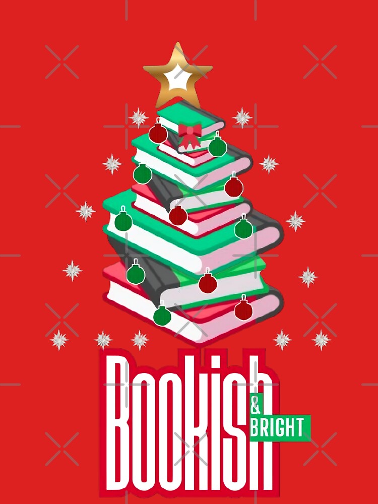 Bookish Christmas Tree | Book Lover Holiday Design | Bookish & Bright Reading Gift by HopeAndHustle