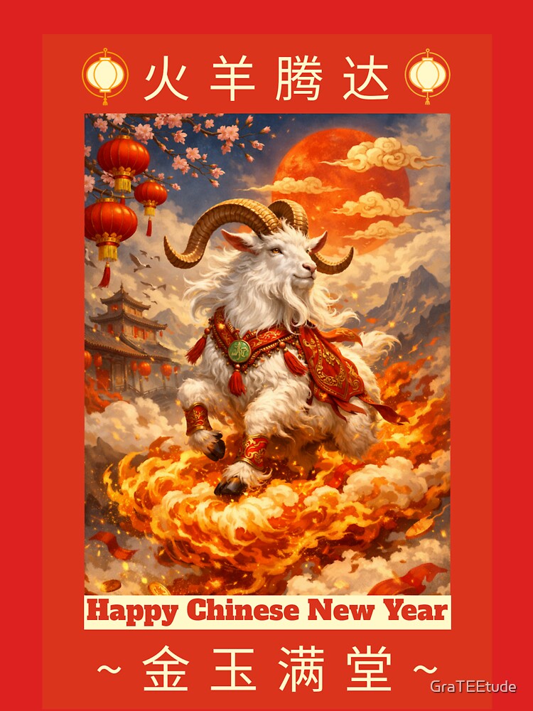 Chinese New Year Of The Goat Zodiac 羊年 by GraTEEtude