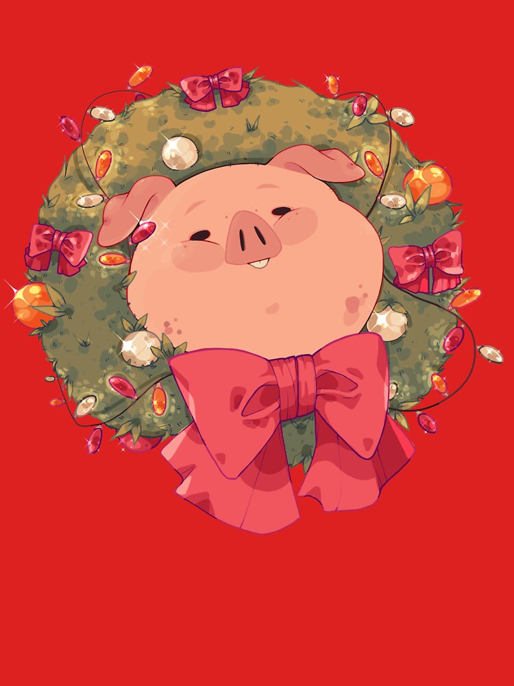 Festive Christmas Wreath Pig by MakeItPig