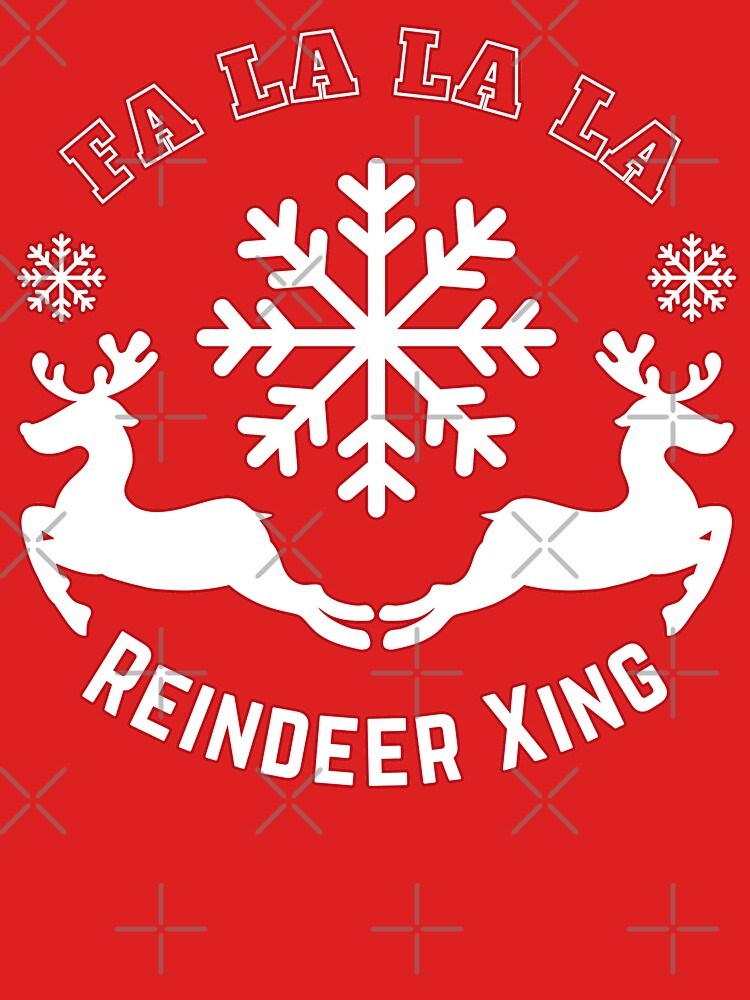 Fa La La La ! Reindeer Xing - Snowflakes and Christmas Reindeer by P2CPOD
