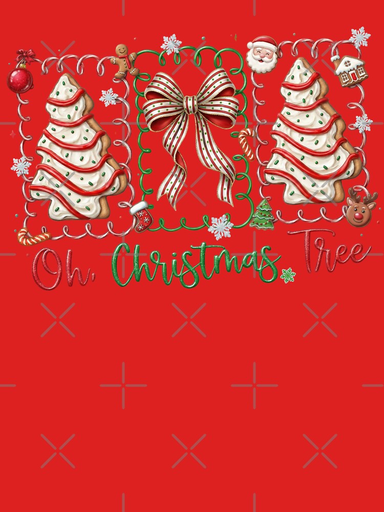 Oh Christmas Tree Cake Retro Nostalgic Christmas by Clinomania Art