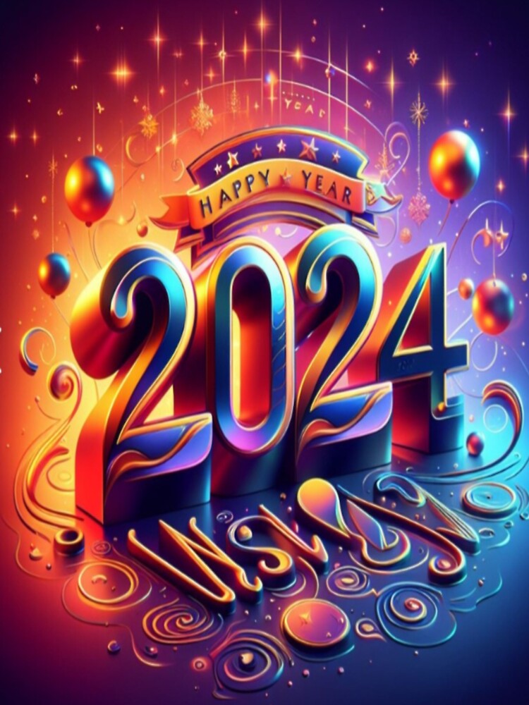Happy New Year 2024 by AwesomeDigiShop
