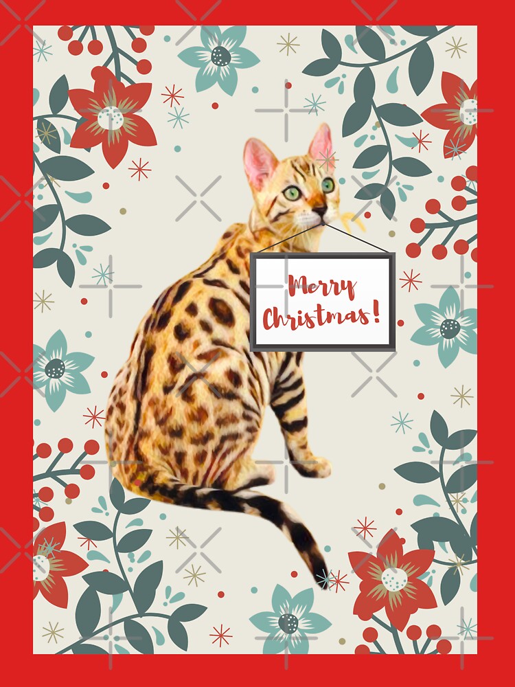 Christmas Bengal cat by AnnaAndVibes