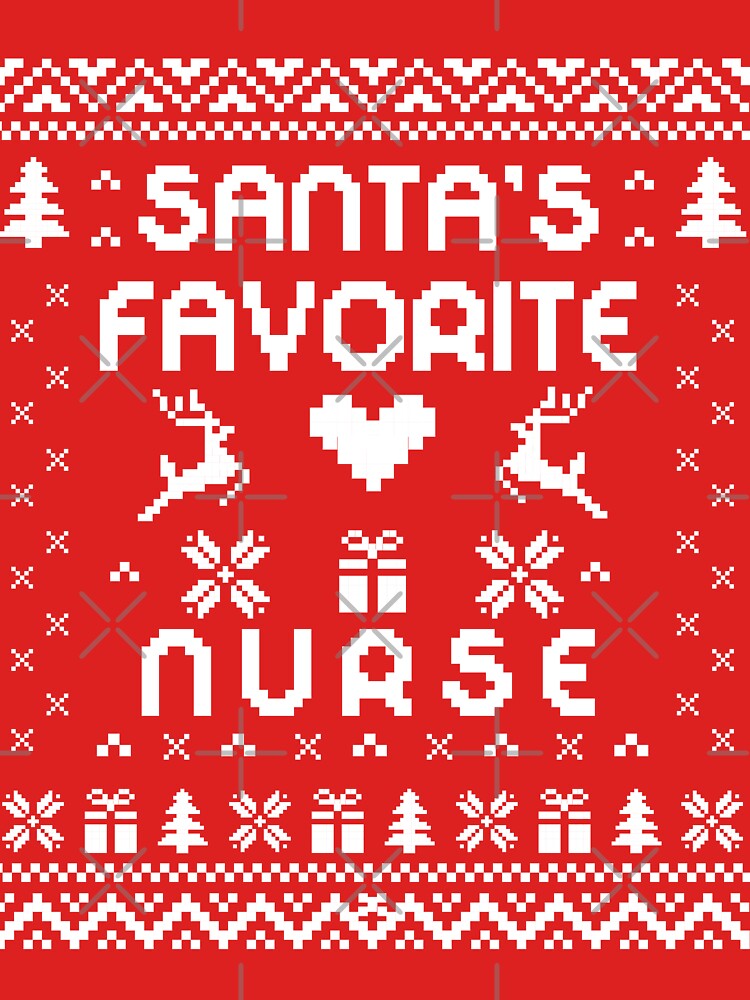 Santa's Favorite Nurse Funny Christmas Registered Nurse Gift by Noahlaz