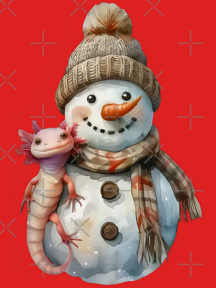 Snowman Axolotl by Colorfulman