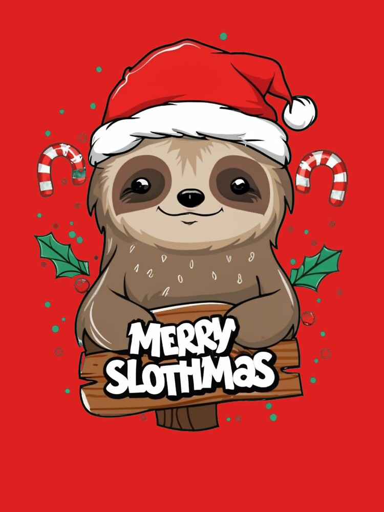 Merry Slothmas Merry Christmas sloth by Laugh-Lines