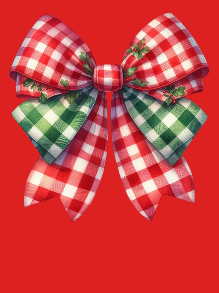 Christmas Coquette Gingham Bow by Sol-threads