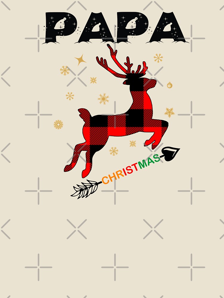 Christmas Family Matching Family Pajamas Reindeer Papa by MinsND