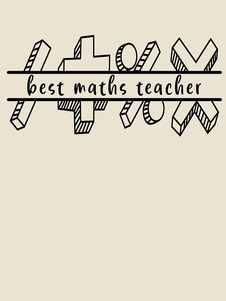 Maths Teacher Best Symblos by SStarDesigns
