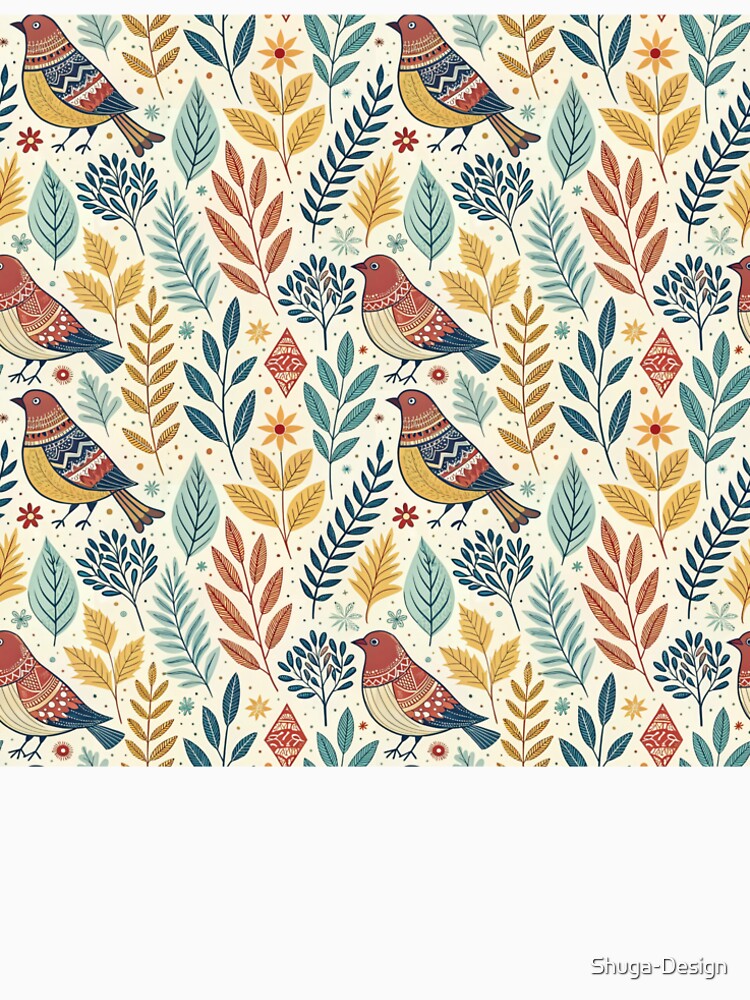Folk Birds by Shuga-Design