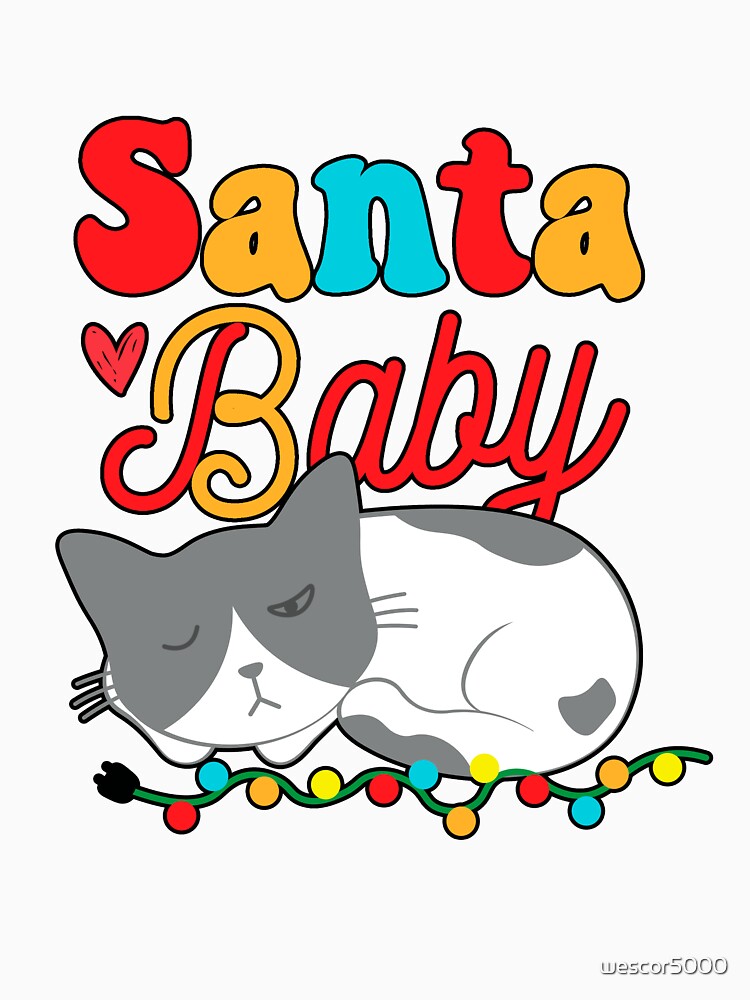 Cat Christmas Lights Santa Baby , Merry Christmas by wescor5000