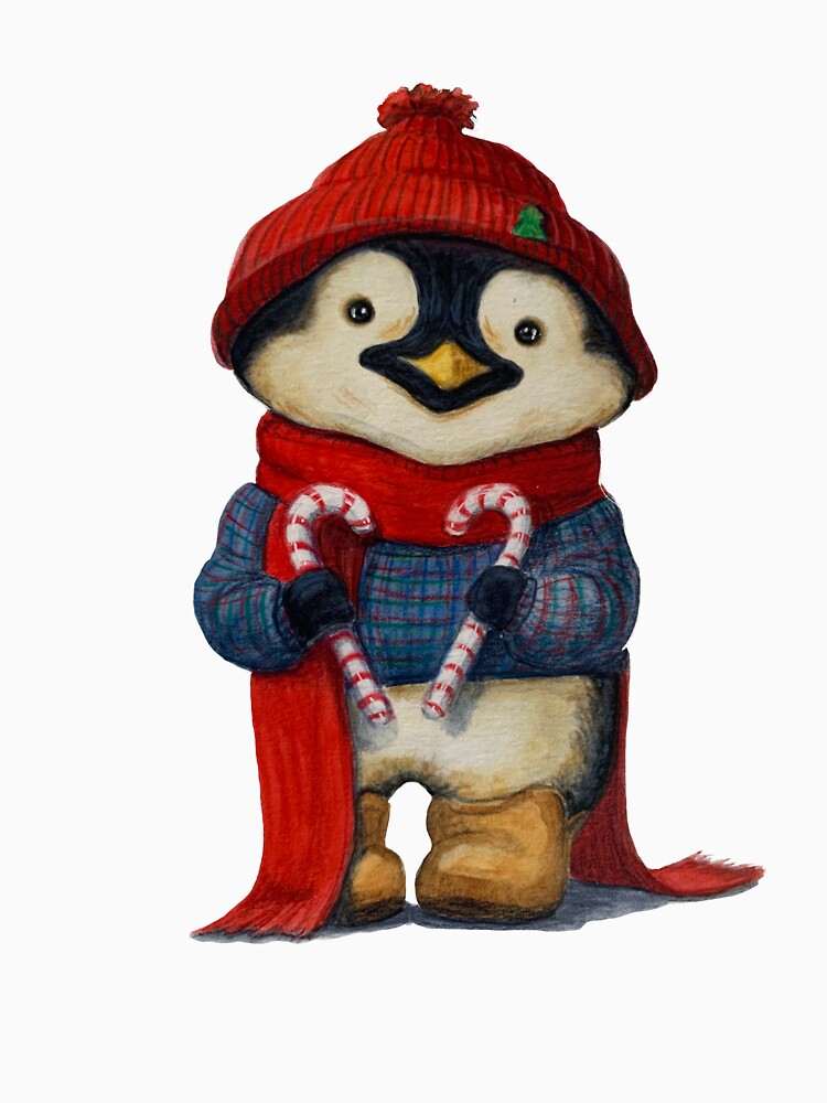Sweet penguin with candy canes by Luckytash