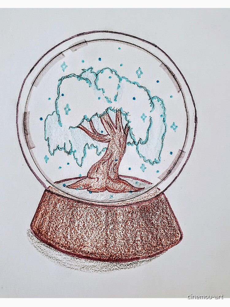 Frozen Willow In A Snow Globe by cinemou-art