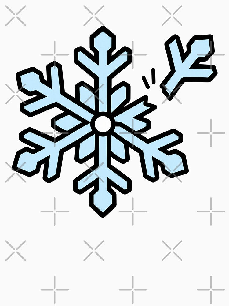 Winter Era Minimal Broken Snowflake by Alphakenon