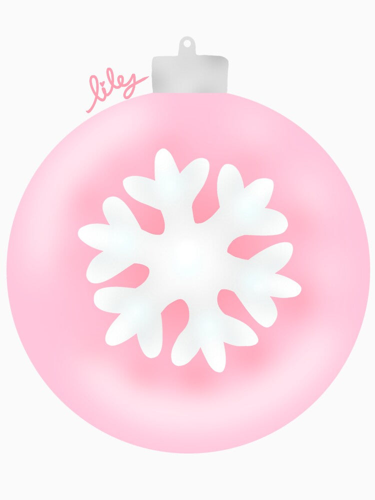Pink Snowflake Bobble by Chamindas Crazy Crafts