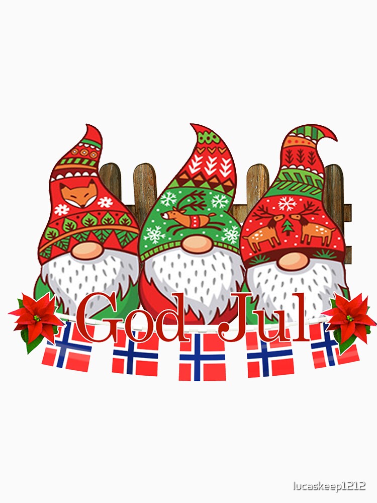 GOD JUL NORWEGIAN CHRISTMAS NISSER GNOMES by lucaskeep1212