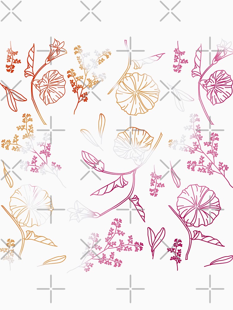 lowkey lesbian flower pattern by goblinbabe