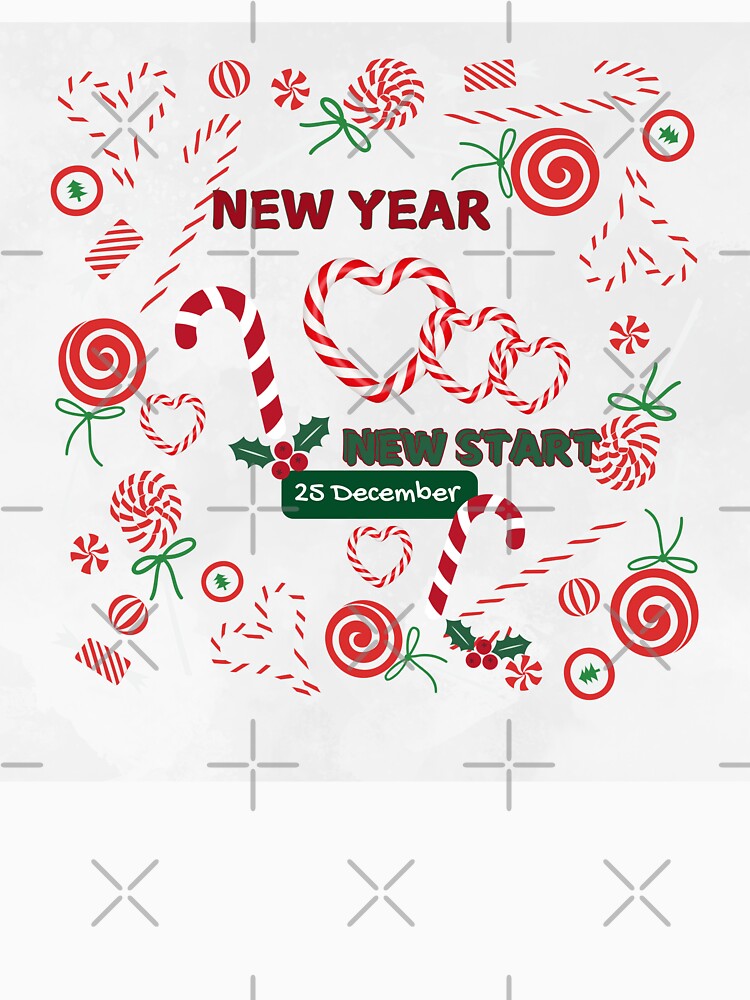 New year red candy Happy New Year 2025 by Yasmina Art