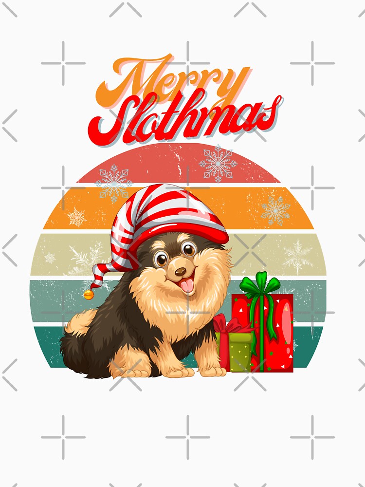 Merry Slothmas retro design, Merry Christmas Sloth cute dog by Anna-Kik