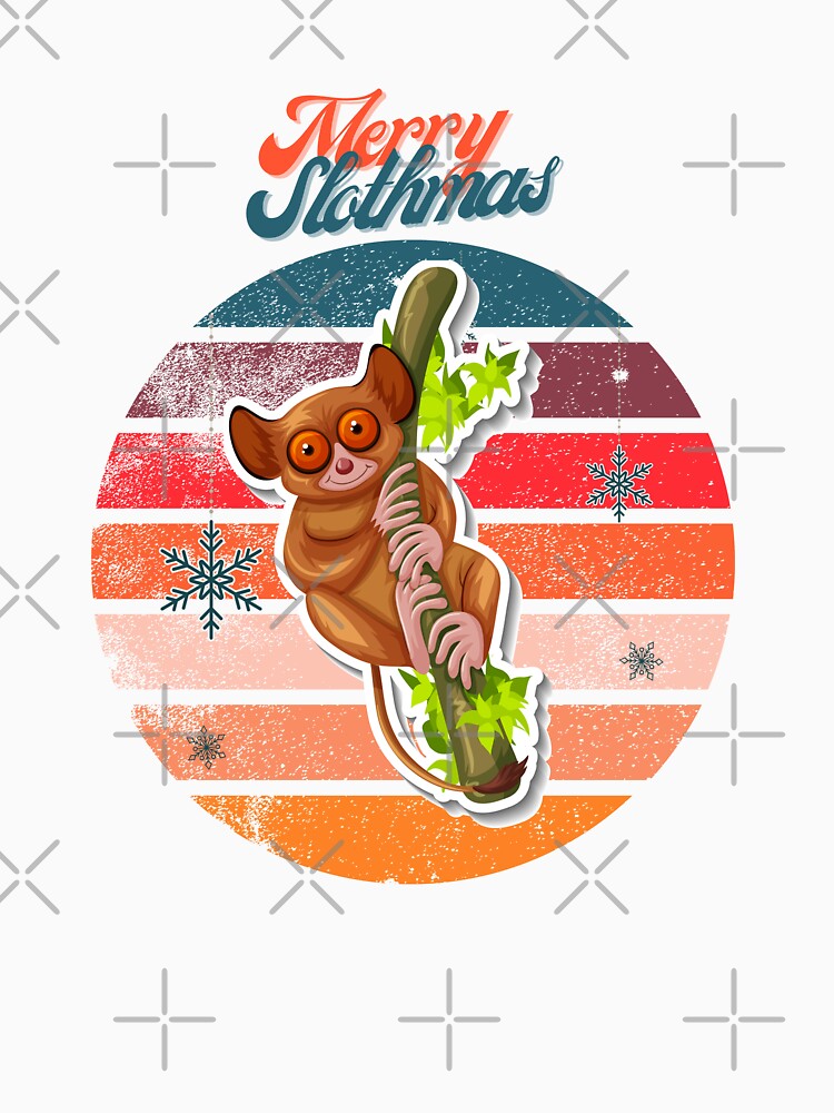 Merry Slothmas retro design, Merry Christmas Sloth Essential by Anna-Kik