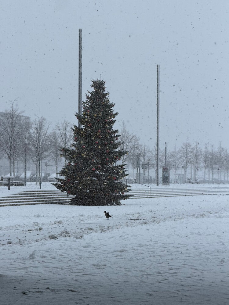 Minimalist Winter City Landscape by AlxShop13