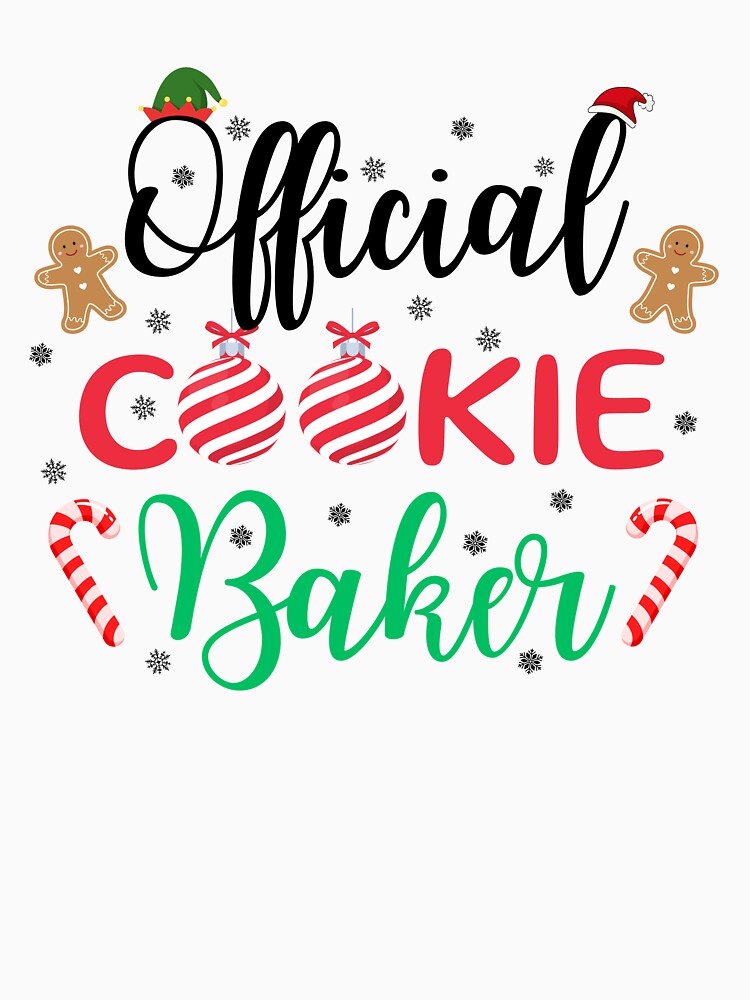 Official Cookie Baker Funny Christmas Couples Matching Gift For Men Women by Dabbing Turtle Designs